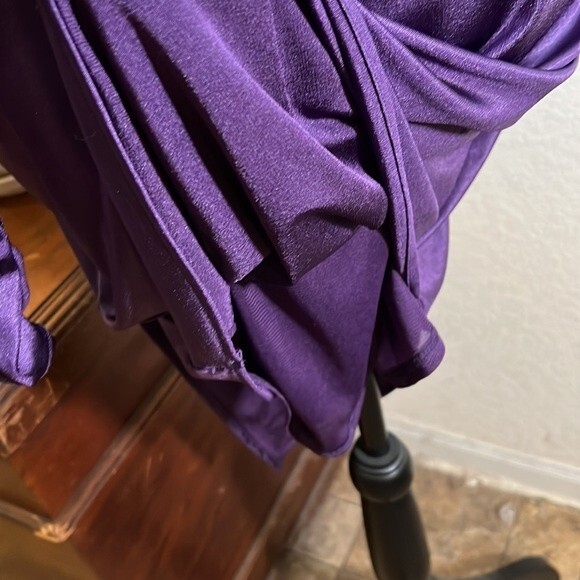 BAR III | Eggplant Faux Wrap Dress | Size - Small - Picture 5 of 11